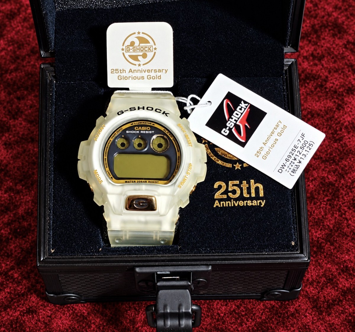 美品 G-SHOCK GW-M5625E-7JF 25周年記念 タフソーラー 電波受信 電波