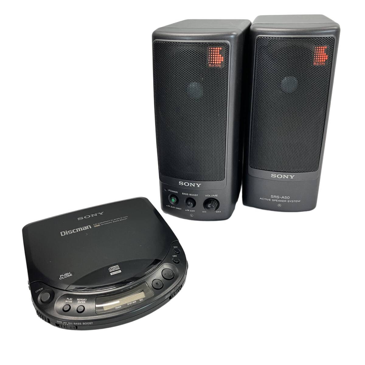 SONY Discman スピーカーセット レア SONY ソニー アクティブスピーカーシステム SRS-55 For WALKMAN