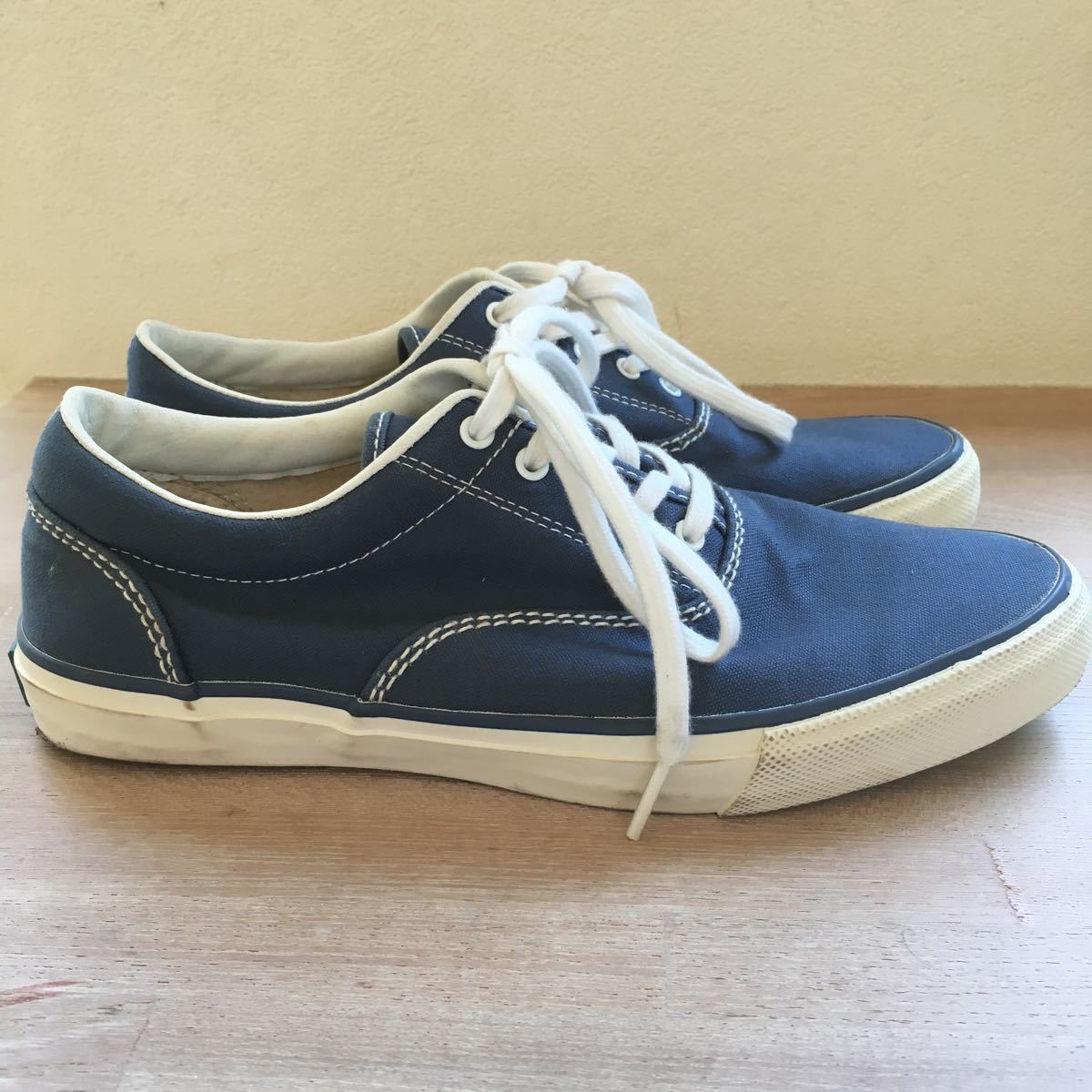 US Keds ケッズ デッキシューズ ボートシューズ キャンバススニーカー 24cm相当 ブルー系 BOAT SHOE keds×