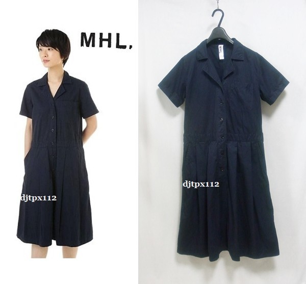 定価2.8万 18ss マーガレットハウエル MHL 人気コットン タック フレア