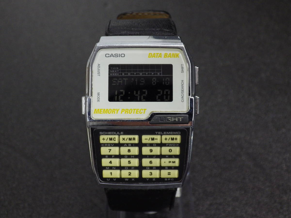 CASIO DATABANK MEMORY PROTECT DBC-1500 希少な革ベルト カシオ