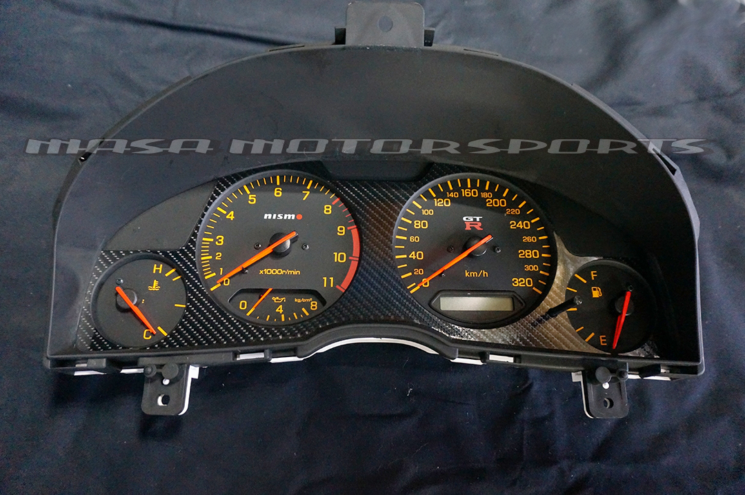 特別生産モデル R34 スカイライン用 カーボン調 メーター パネル Er34 Bnr34 ポイント増量中 自動車 オートバイ Rspg Spectrum Eu