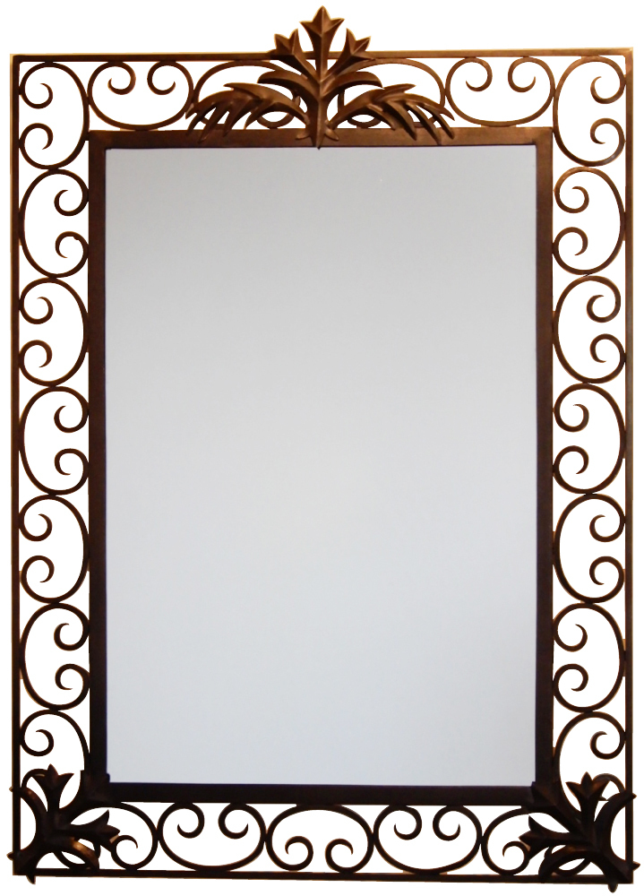 新品】鉄製 壁掛け鏡 【アンティークミラー】アイアン・ミラー