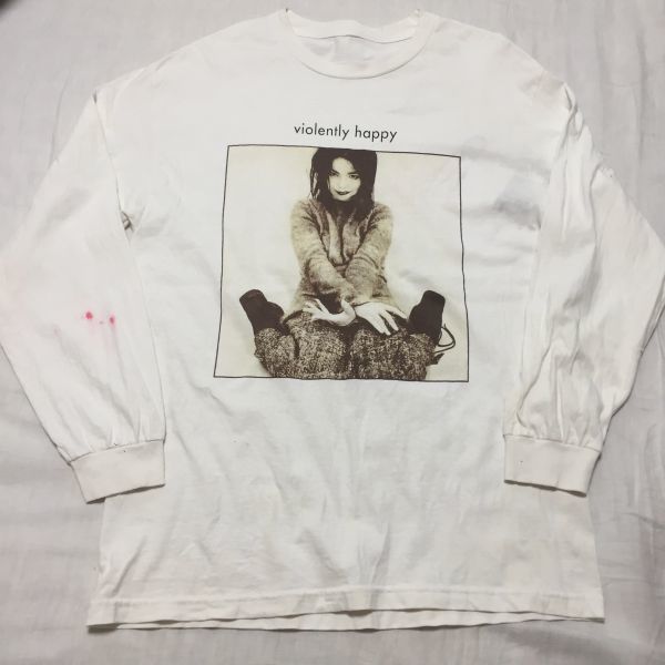レア90s ビョーク BJORK Violently Happy Tシャツ ロンT