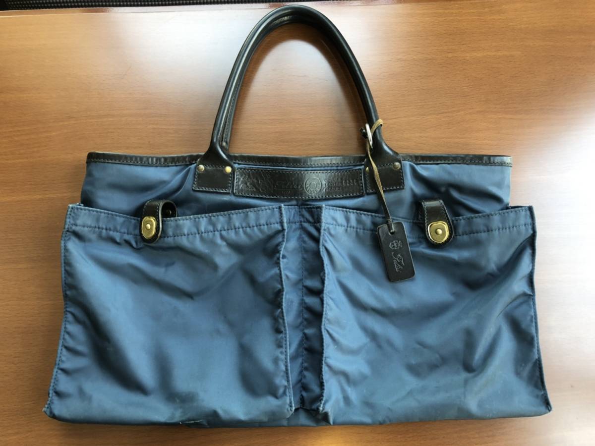 売切り フェリージ トートバッグ ナイロン レザー ビジネスバッグ ネイビー メンズ Felisi の落札情報詳細 ヤフオク落札価格情報 オークフリー スマートフォン版