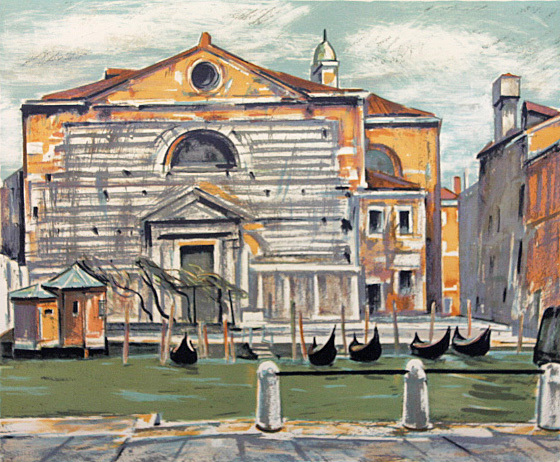 □荻須高徳 【サンマルクオーラ】 リトグラフ 直筆サイン エディション