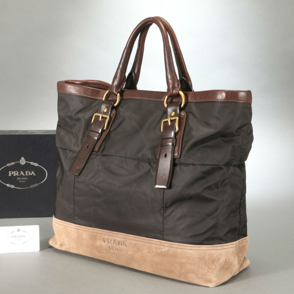 1円 定価158 800円 プラダ テスート ナイロン スエード レザー ハンド バッグ メンズ ビジネス 書類鞄 ブリーフケース トート Rn14 の落札情報詳細 ヤフオク落札価格情報 オークフリー スマートフォン版