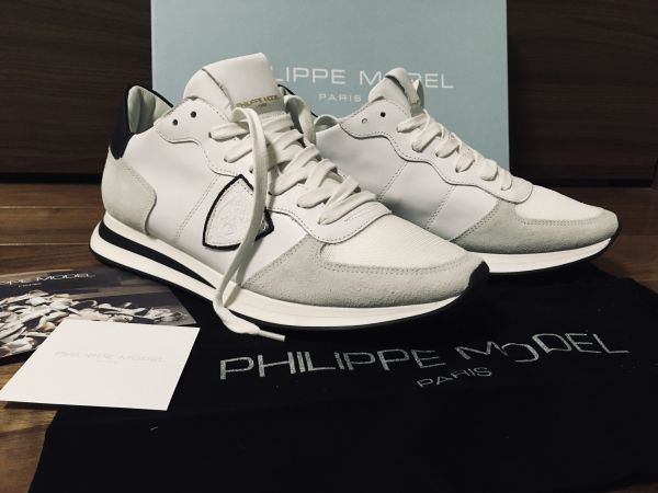 新品正規品 7.0万円 【PHILIPPE MODEL / フィリップモデル　MONACO / モナコ】 サイズ選択可能（41・42・43）　ネイビー＆ホワイト　① 新品正規品 7.0万円PHILIPPE MODEL サイズ選択可 MONACO PHILIPPE