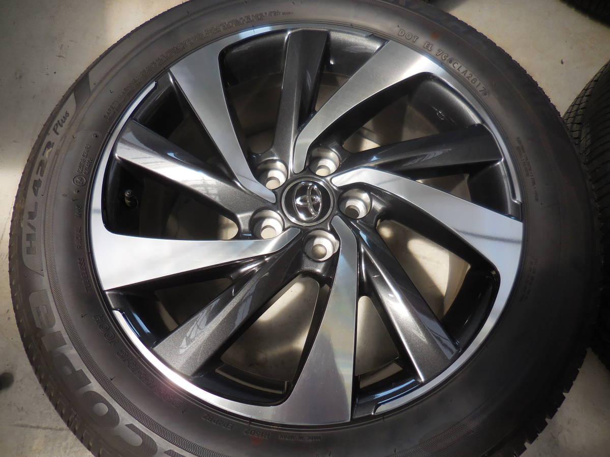 美品 トヨタ ハリアーターボ純正 18インチタイヤホイールset 235 55r18 45 Pcd114 3 5h ヴェルファイア エスティマ の落札情報詳細 ヤフオク落札価格情報 オークフリー スマートフォン版