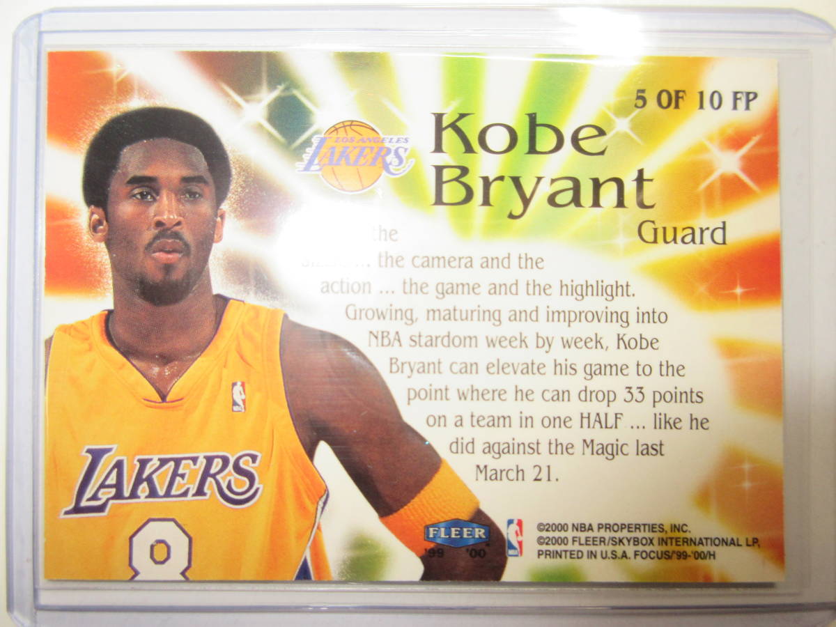 1999 00 Fleer Focus Focus Pocus Kobe Bryant Lakers コービー ブライアント レイカーズ Mvp Nbaチャンピオン バスケットボール殿堂 の落札情報詳細 ヤフオク落札価格情報 オークフリー スマートフォン版