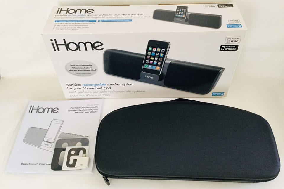 iHome ip56 ポータブルスピーカー ケース付 新品・未使用 iphone ipod 