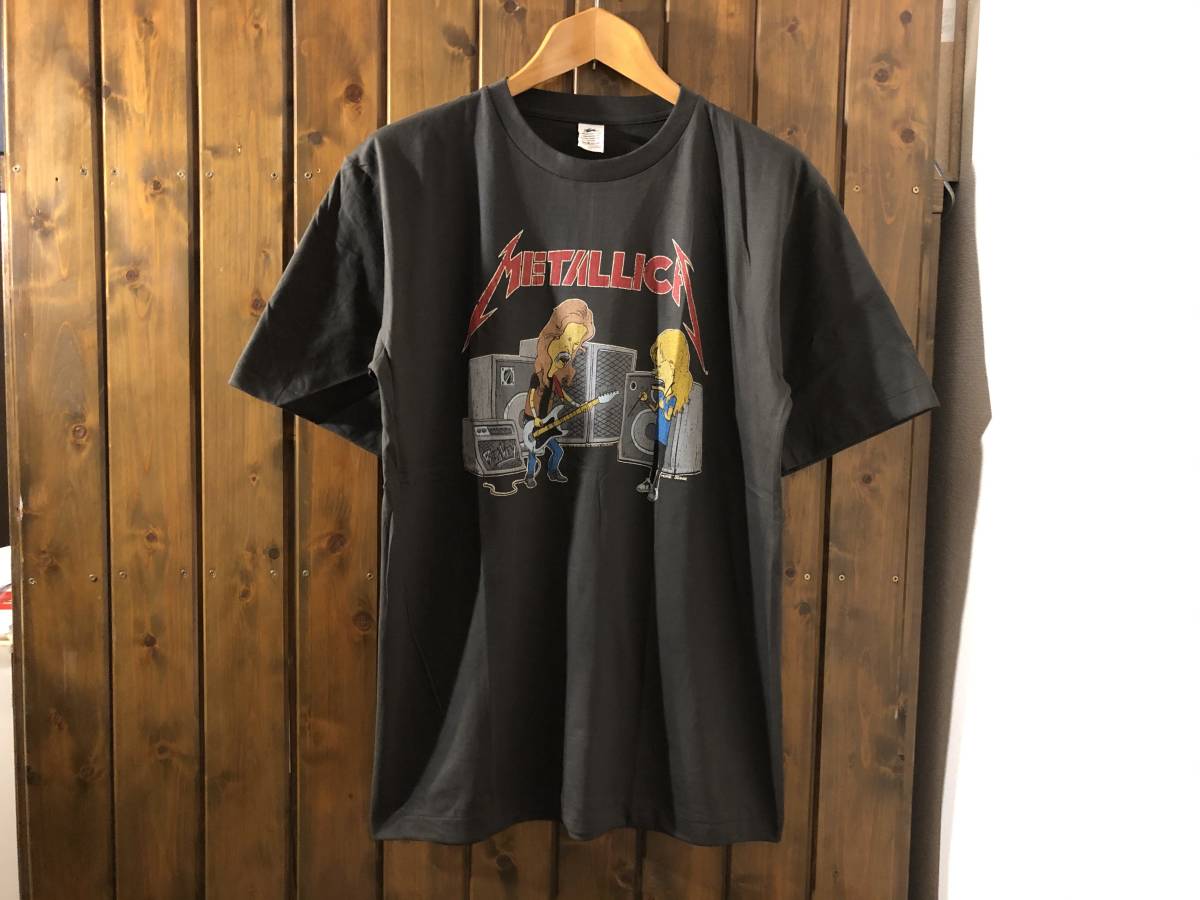 新品 新品 メタリカ ビーバス アンド バットヘッド ビンテージスタイル Tシャツ Xl ロックバンド コミック テレビアニメ Mtv の落札情報詳細 ヤフオク落札価格情報 オークフリー スマートフォン版