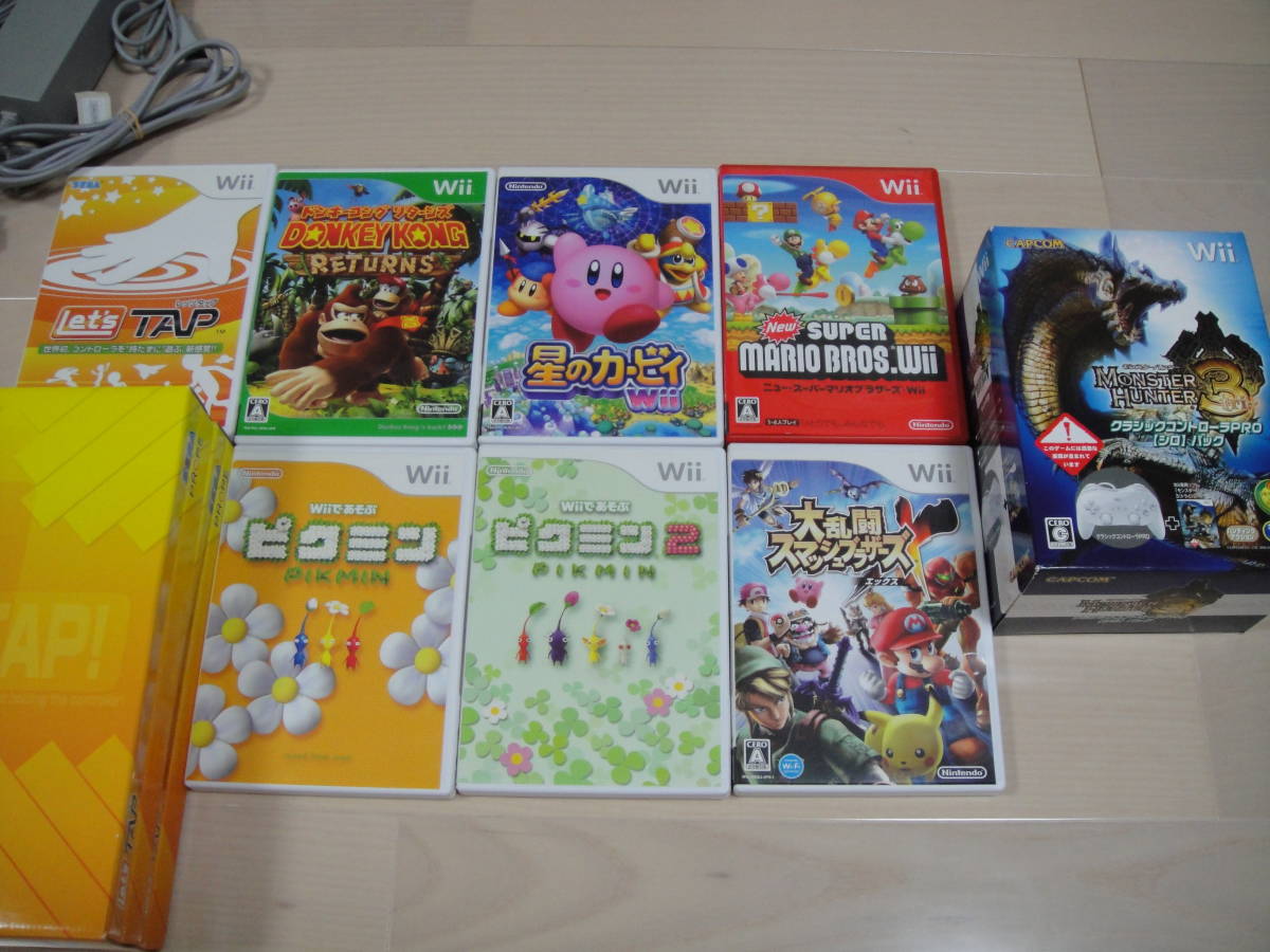 送料無料 Wii 本体 コントローラー ソフト8本 ピクミン ピクミン2 スマッシュブラザーズx マリオ カービィ ドンキーコング等 の落札情報詳細 ヤフオク落札価格情報 オークフリー スマートフォン版