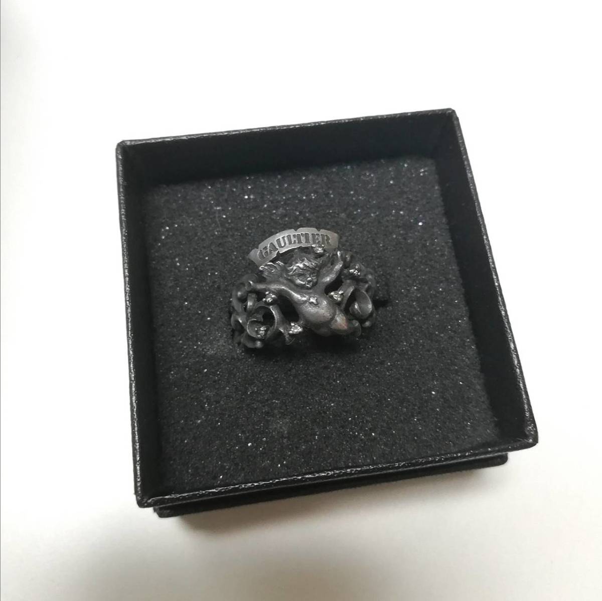 jean paul gaultier 90s silver angel skull rings ring SV925