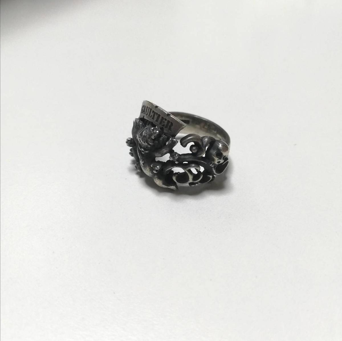 jean paul gaultier 90s silver angel skull rings ring SV925