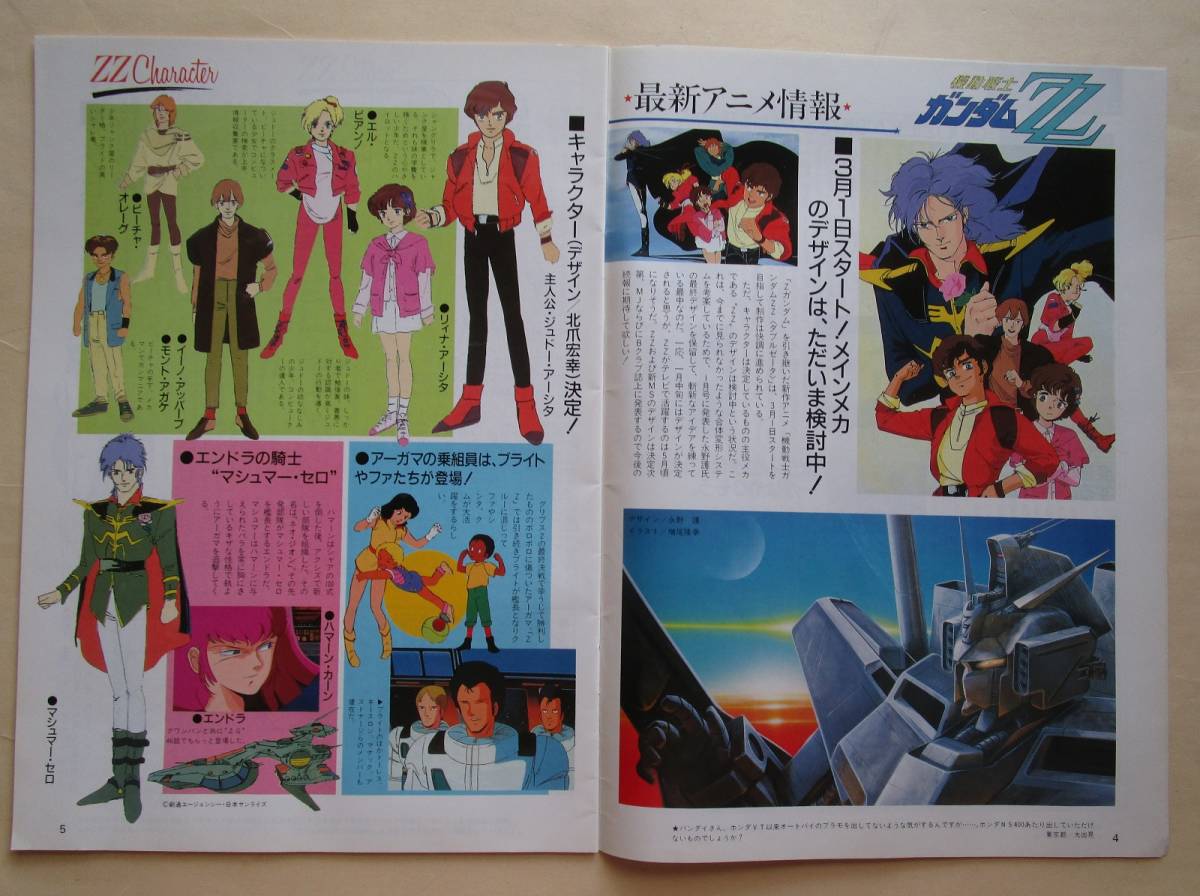 バンダイ◇模型情報・1986年2月号(No.78)◇新番組：ガンダムZZ (永野護