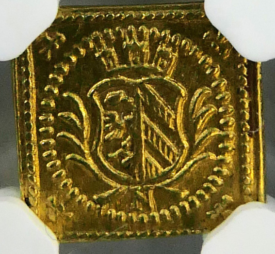 1700年 ニュルンベルグ 1/4 ダカット 金貨 NGC MS3 クリッペ