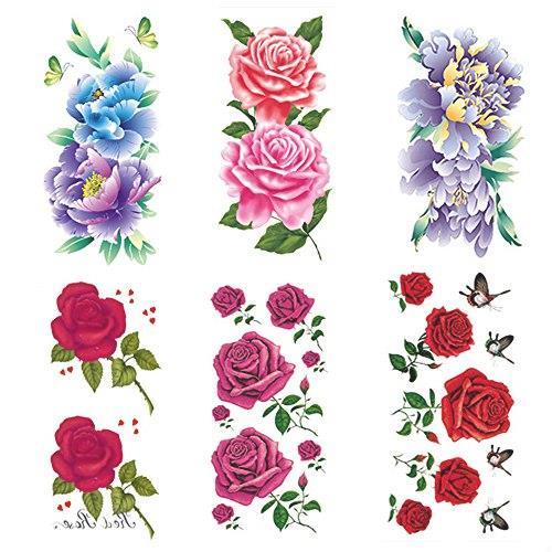 新品 Yesallwas タトゥーシール 薔薇 花 フラワー 入れ墨シール ローズ タトゥーステッカー ボディーシール 子供 レディース 刺青シール の落札情報詳細 ヤフオク落札価格情報 オークフリー スマートフォン版