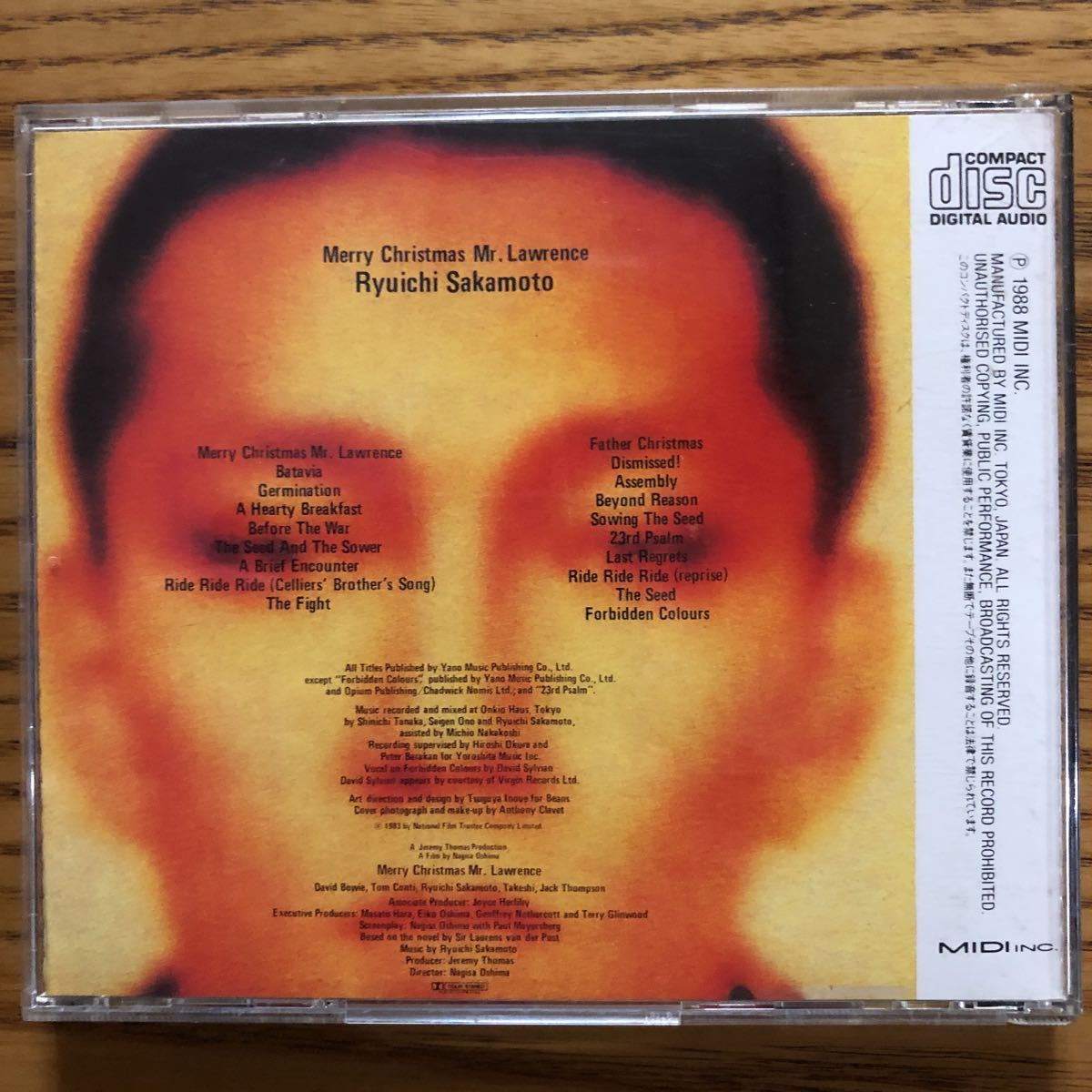 坂本龍一 戦場のメリー クリスマス オリジナルサウンド トラック 帯付 19年作品 New Age名作 Kankyo Ongaku アンビエント 久石譲 Eno の落札情報詳細 ヤフオク落札価格情報 オークフリー スマートフォン版