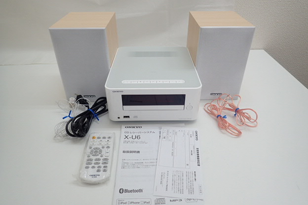 美品】オンキョー ONKYO CDレシーバーシステム ホワイト X-U6(W)（中古 