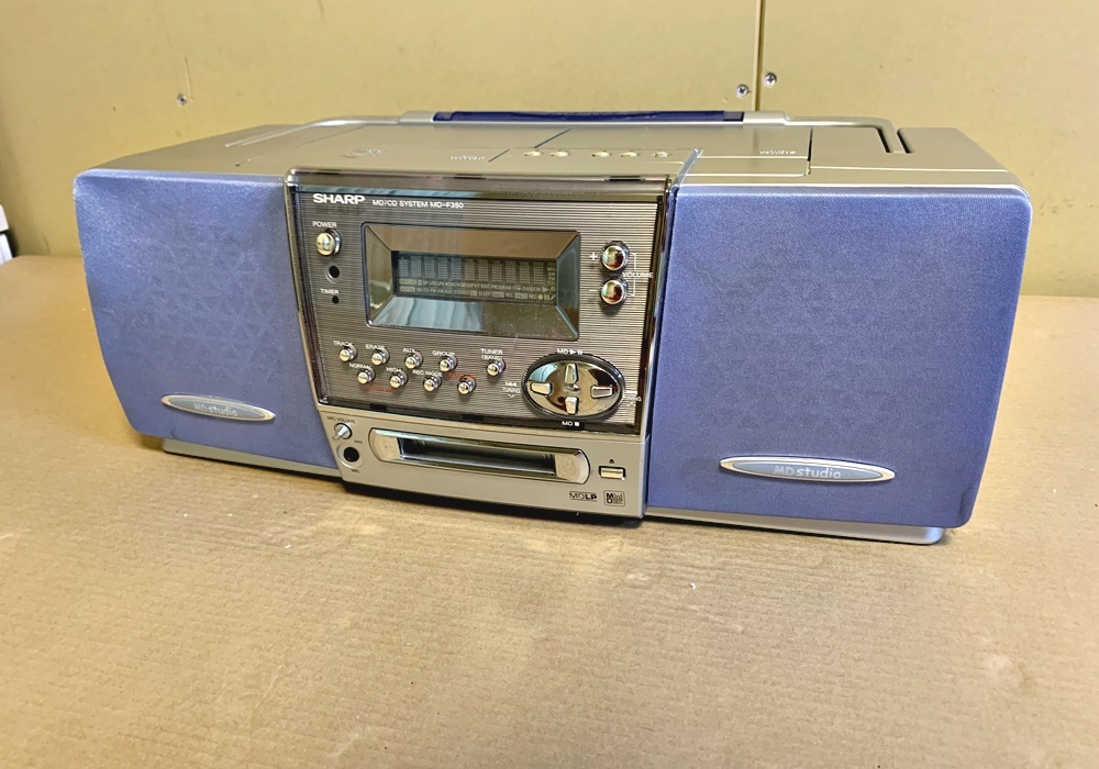 シャープMDラジカセMD-F350　CDラジカセ カセットテープ SHARP シャープ MD-F350 CD MD システム コンポ ラジカセ ラジオ