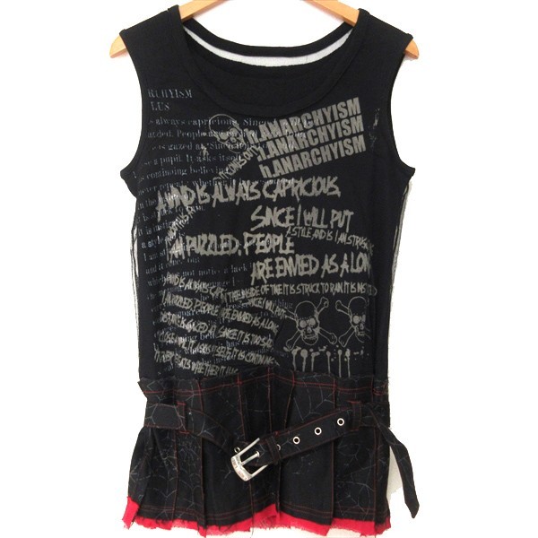 h.NAOTO h.ANARCHY ノースリーブ パーカー　ワンピース　パンク h.NAOTO h.ANARCHY ノースリーブ パーカー ワンピース パンク h