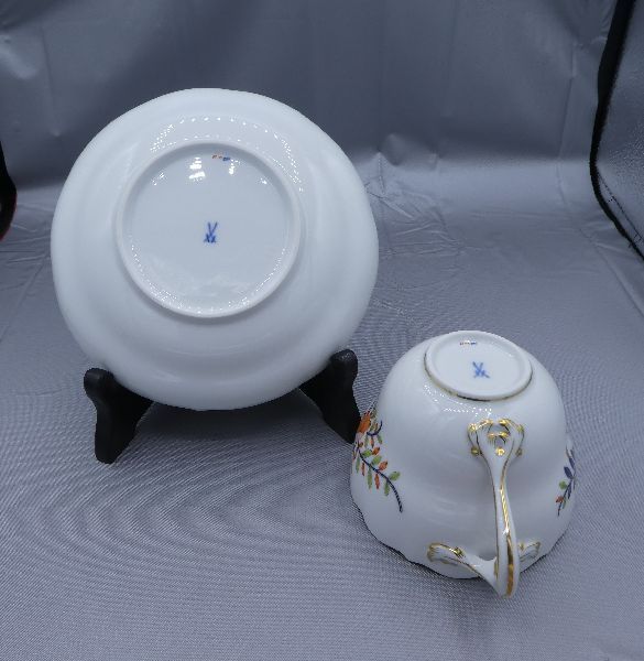 ○マイセン○ シノワズリ 『柿右衛門様式 御所車花模様 カップ
