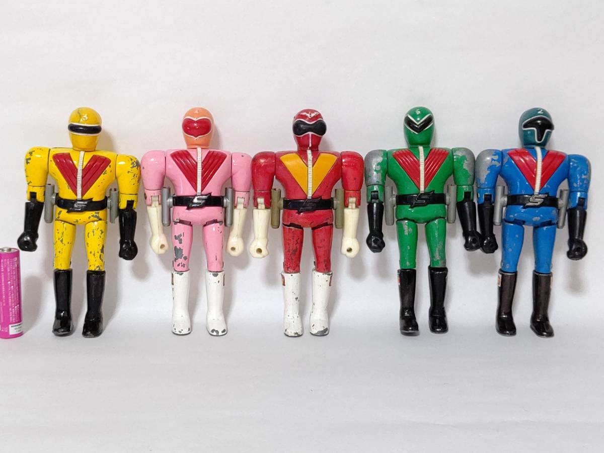 デッドストック ポピー製ゴレンジャーモモレンジャー 未開封ソフビ当時