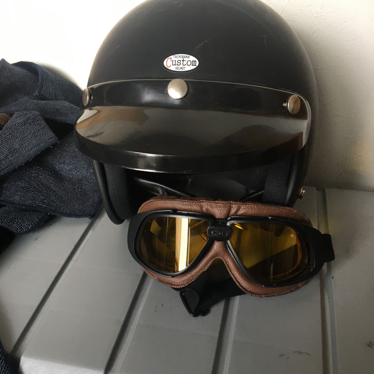 ジェットヘルメット 立花 ゴーグル新品タチバナヘルメット検shoei アライ Arai Bell 族ヘル旧車 の落札情報詳細 ヤフオク落札価格情報 オークフリー スマートフォン版