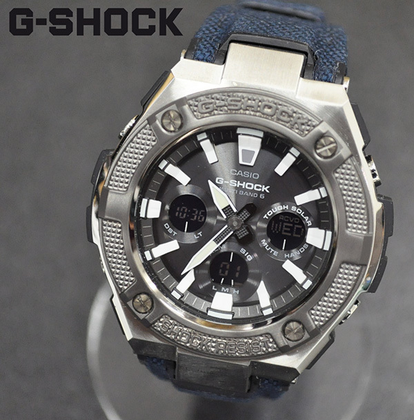 美品 CASIO カシオ G-SHOCK ジーショック G-STEEL 腕時計 GST-W100D 