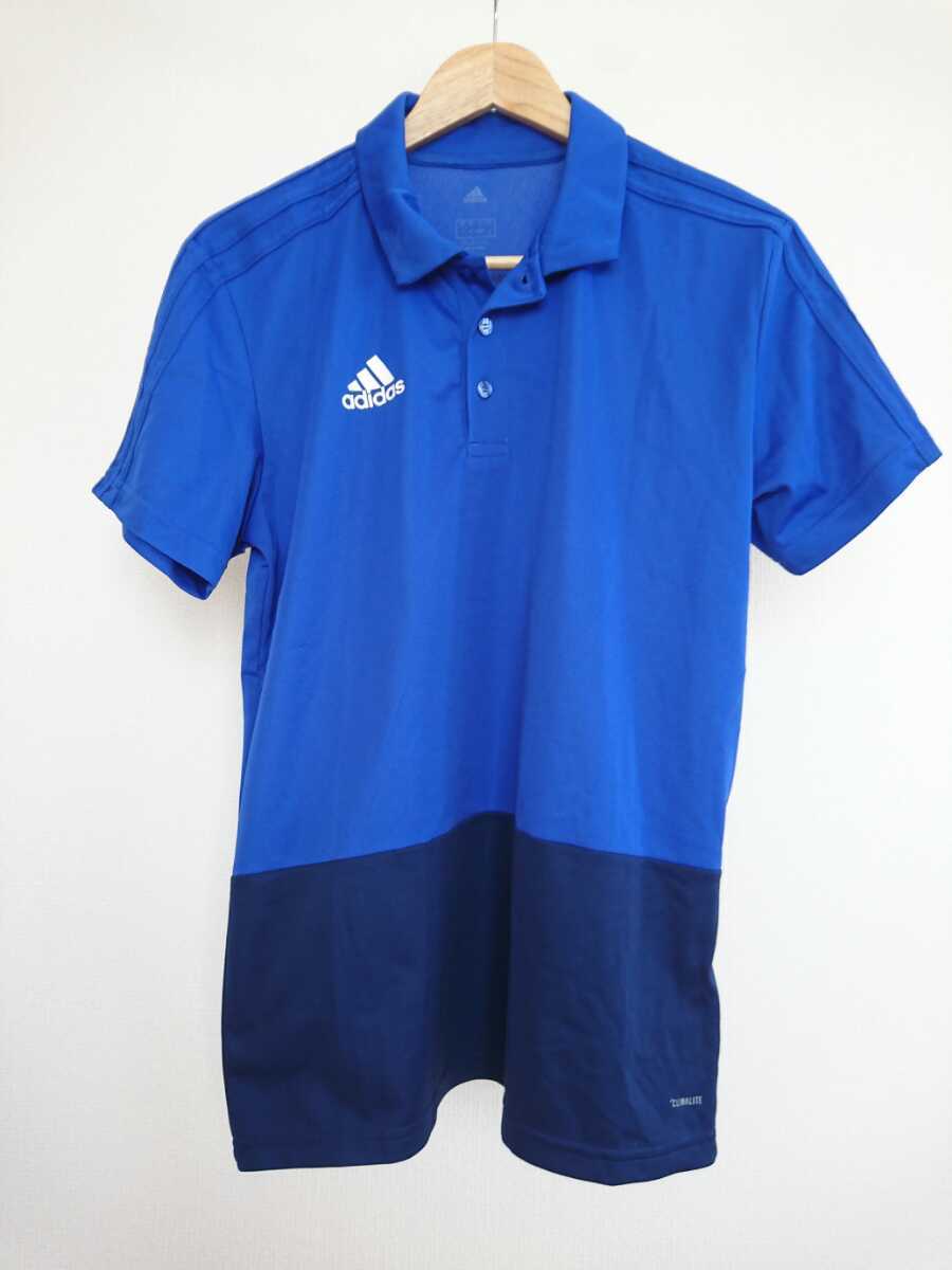 T Adidas アディダス メンズ 半袖 ポロシャツ サイズo Xlサイズ相当 ブルー 青 バイカラー クライマライト Climalite スポーツ ブランド の落札情報詳細 ヤフオク落札価格情報 オークフリー スマートフォン版