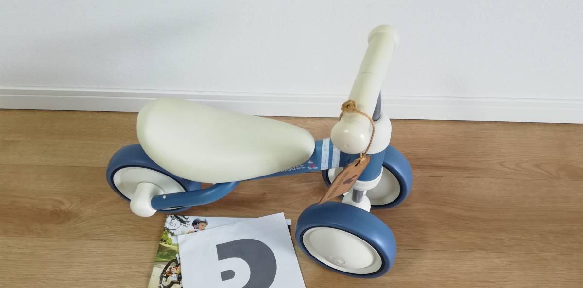 美品□D-bike mini ペダルなし三輪車 ミッキーマウス/ブルーホワイト系