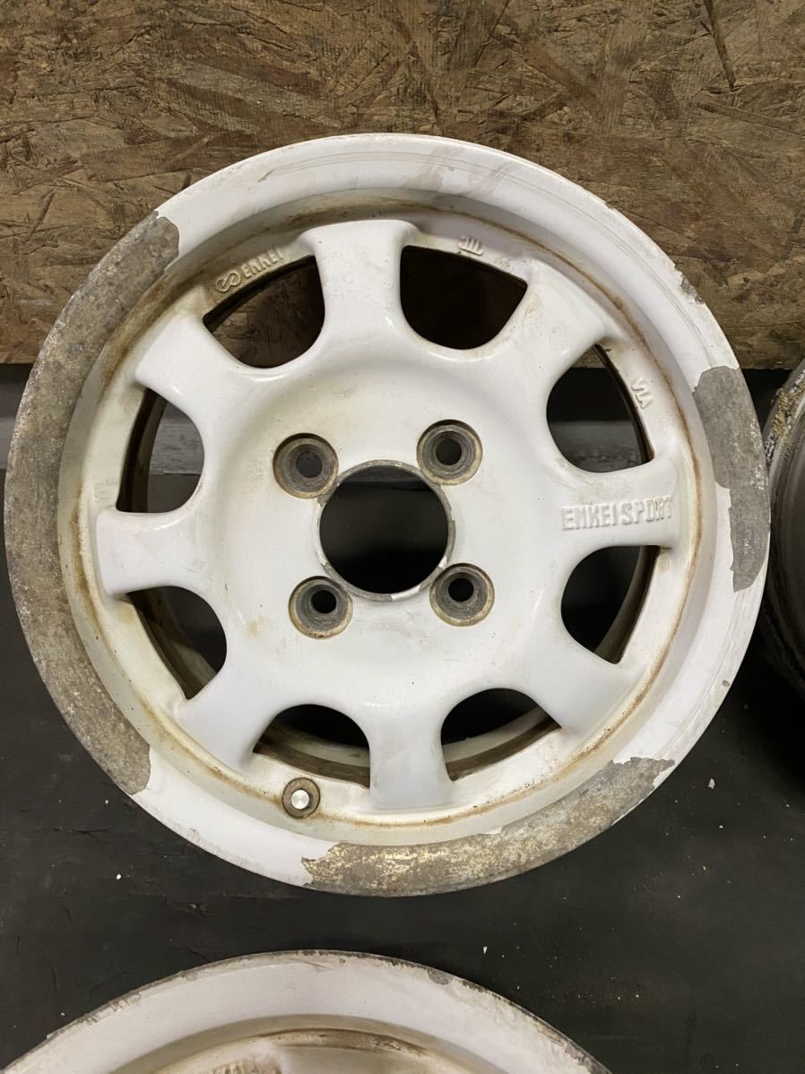 ENKEI SPORT エンケイ 13インチ 5J +45 PCD100 4H 白 アルミホイール