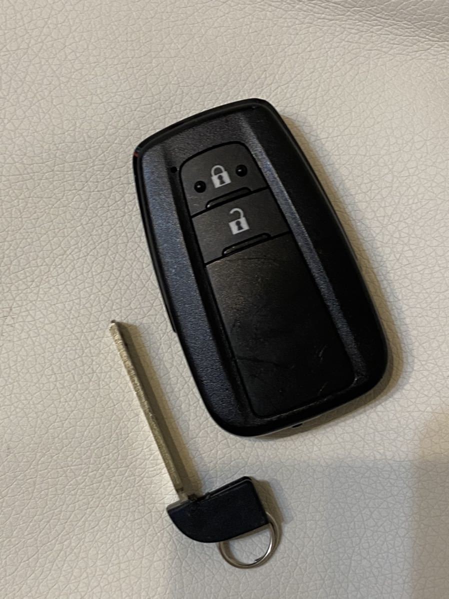 美品50系プリウス純正スマートキー 前期/後期 メカニカルキー付