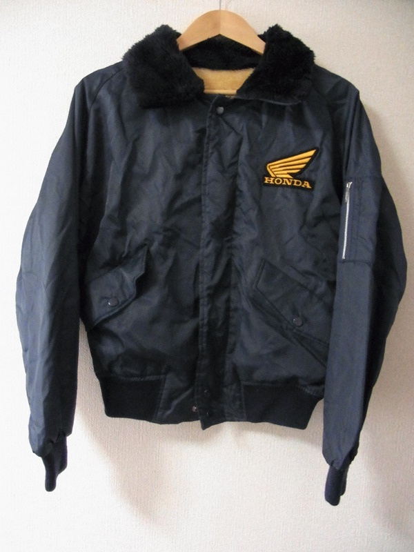 当時物 OLD vintage！日本製☆SPURTION HONDA ホンダ☆裏ボア 襟ボア