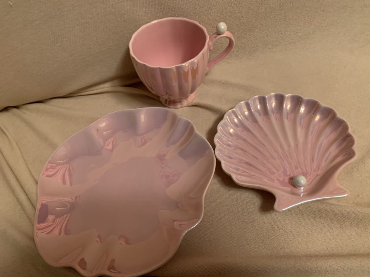 新品 Francfranc フランフラン オパール シェル シリーズセット プレート マグ カップ ピンク お皿 コップ の落札情報詳細 ヤフオク落札価格情報 オークフリー スマートフォン版