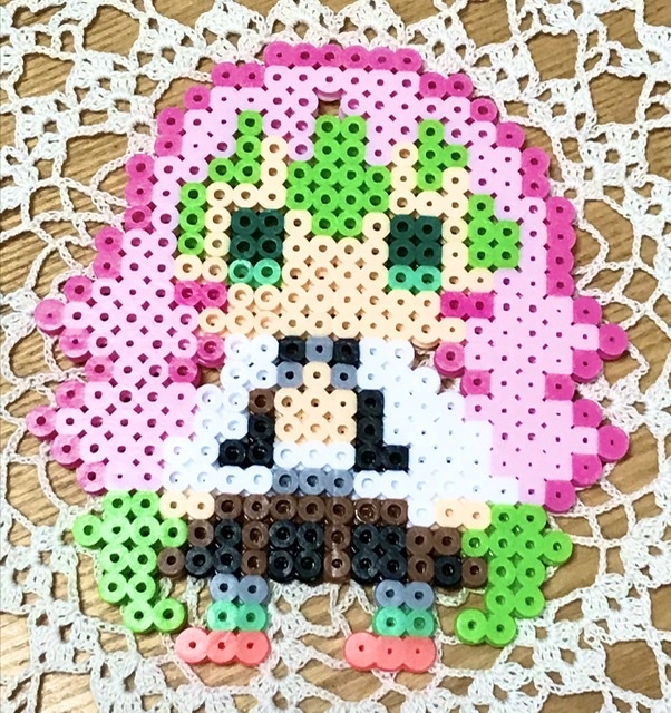 新品 ハンドメイド 鬼滅の刃 甘露寺蜜璃 アイロンビーズ クリスマスプレゼントにも の落札情報詳細 ヤフオク落札価格情報 オークフリー スマートフォン版
