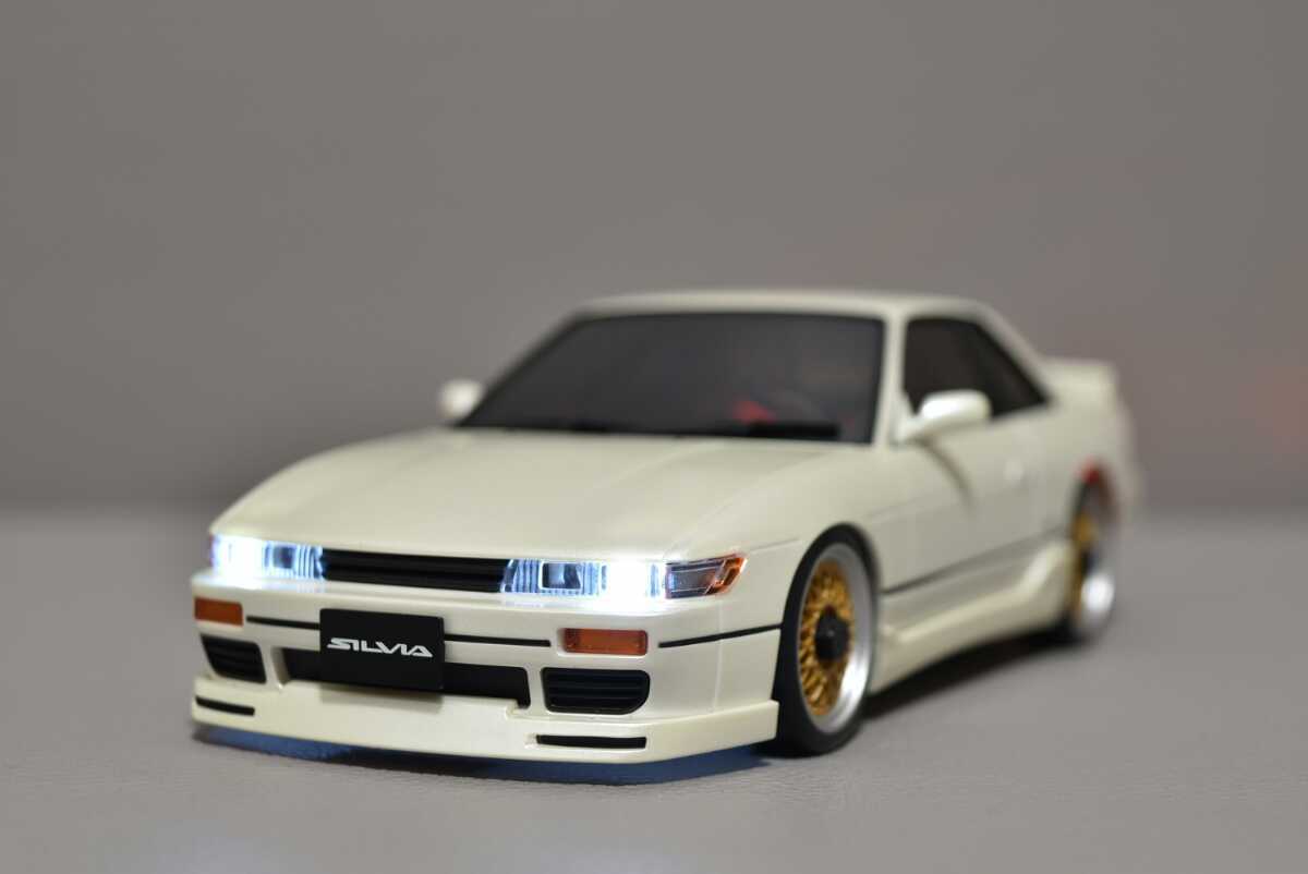未走行 京商 ミニッツ LED電飾付き 日産 シルビア S13 オートスケール