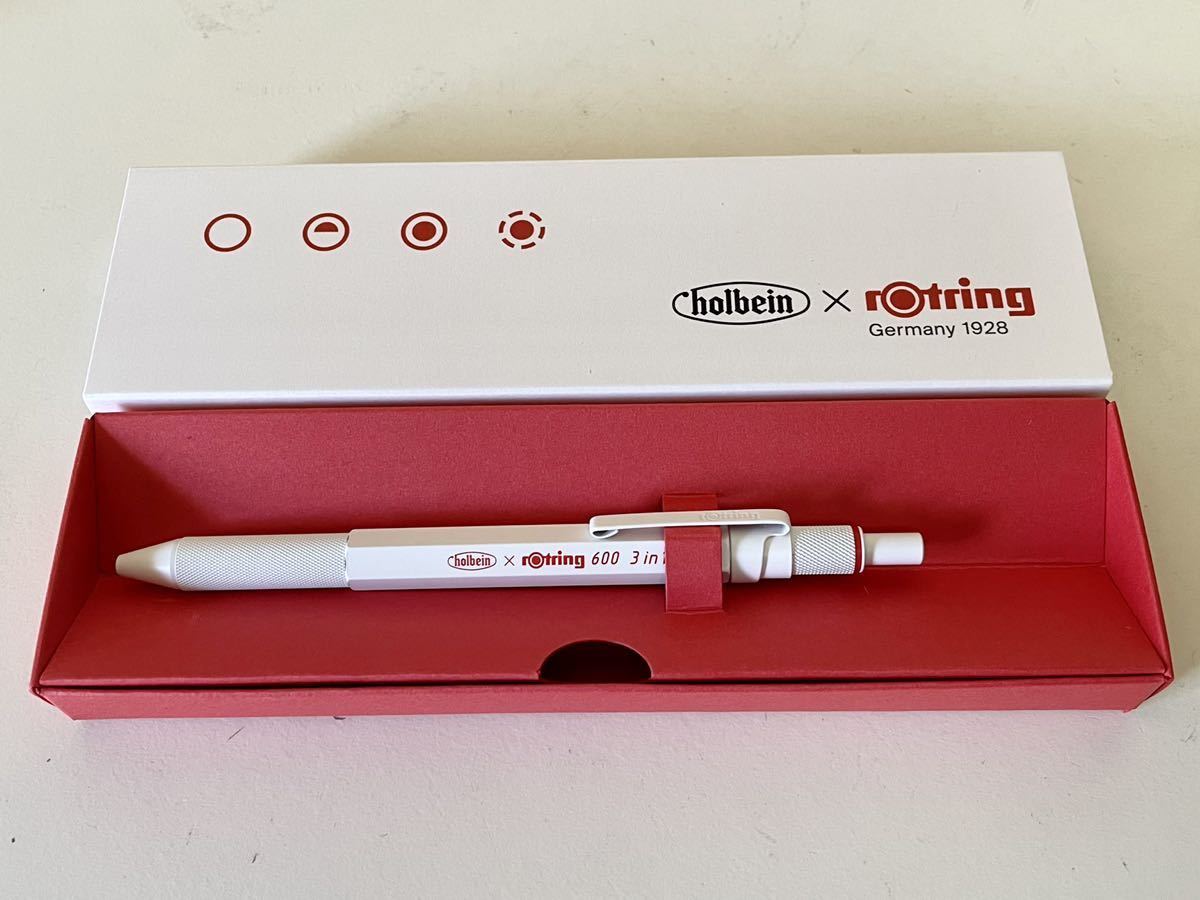新品】ロットリング600 3in1 ボールペン ホワイト ホルベイン限定