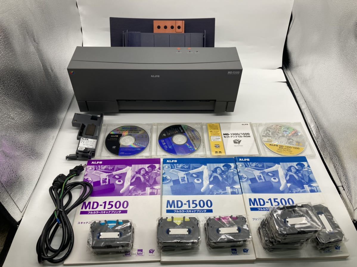 アルプス マイクロ ドライ プリンター MD1500 即決はwinXPパソコン付 デカール 模型 シール フィギュア 戦車 戦闘機 レーシングカー 鉄道 ALPS MD-1500プリンタ