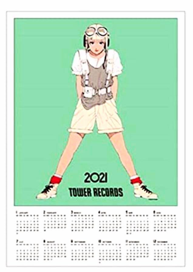 新品】江口寿史 × TOWER RECORDS B2 ポスター カレンダー 2021