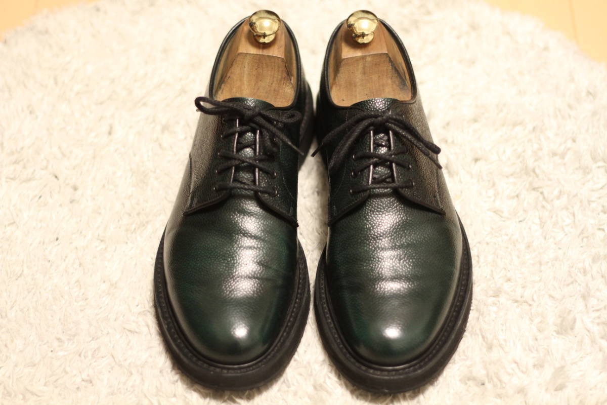 美品】Church's LEYTON グレインレザー プレーントゥ グリーン(last142