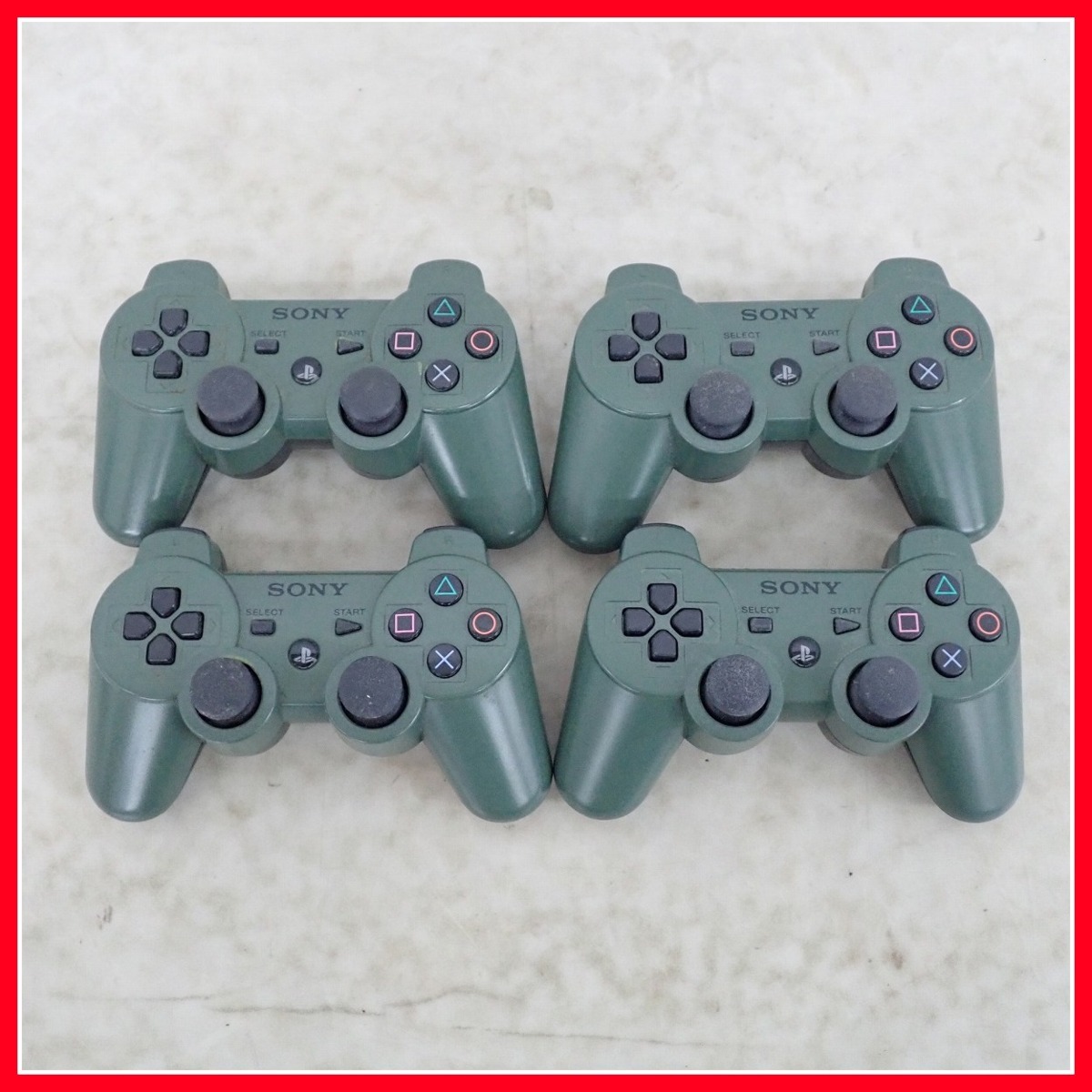 PS3 プレステ3 ワイヤレスコントローラ デュアルショック3 グリーン まとめて4個セット【10の落札情報詳細 ヤフオク落札価格検索