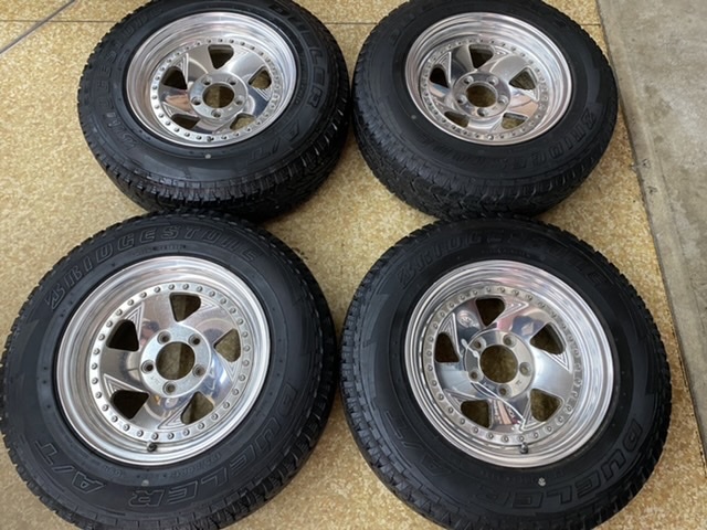 パジェロミニ リフトアップ 195/80R15 メッキホイール セット15インチ