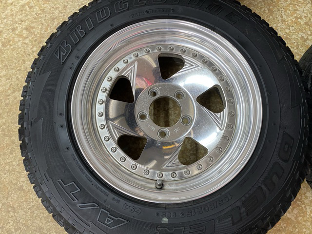 パジェロミニ リフトアップ 195/80R15 メッキホイール セット15インチ
