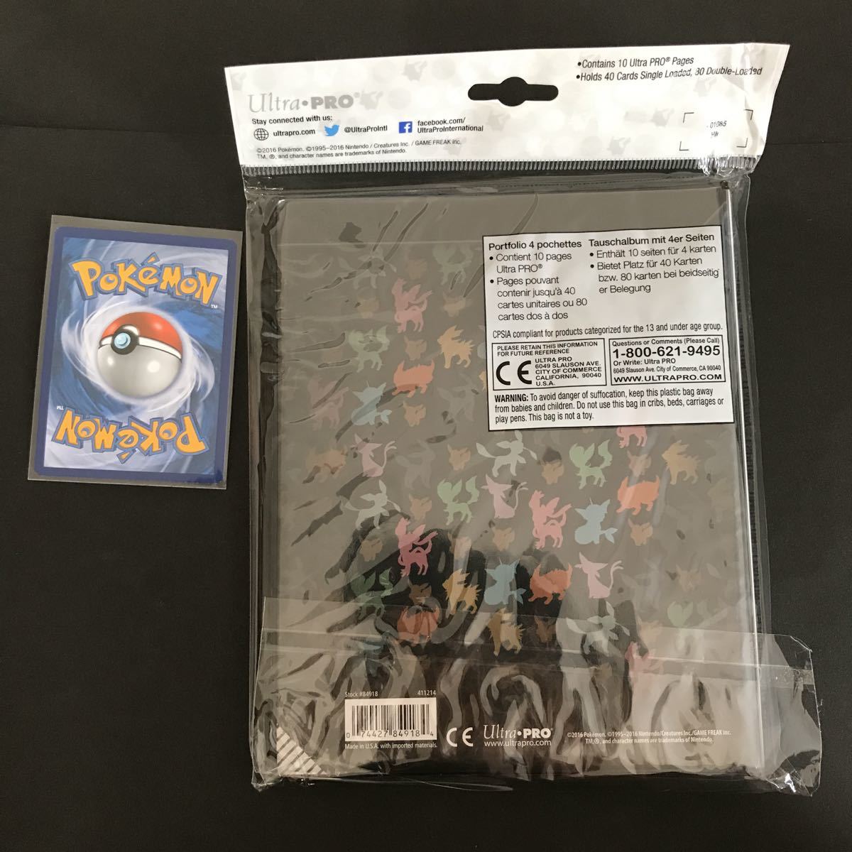 海外版 4ポケット イーブイ カードファイル Ultra Pro ウルトラプロ