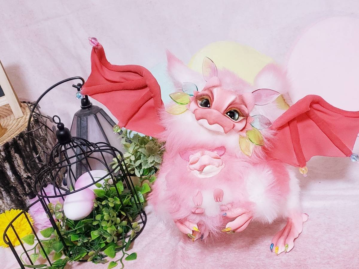 作家様　アートドール ピンクのドラゴン 作家様 アートドール ピンクのドラゴン アートドール 作家様 ピンクの