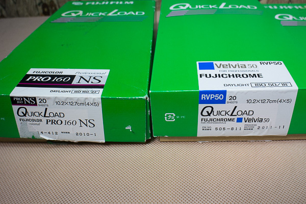 FUJIFILM PRO 160NS Proクイックロード4×5 20枚入り（PRO 160 NS fuji 