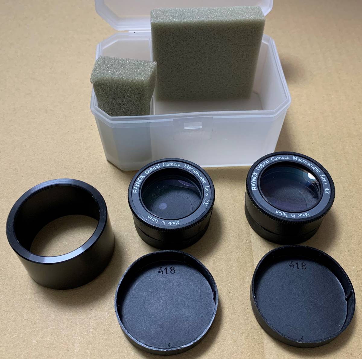 RAYNOX Digital Camera Macroscopic Lens 4X 2Xセット レンズアダプター付き レイノックス デジタル