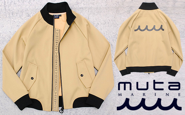 ムータマリン　ナイロンジャージブルゾン　リフレクターWAVE 定価38500円 ムータマリン ナイロンジャージブルゾン リフレクターWAVE 定価38500円